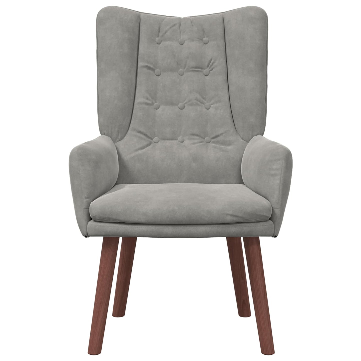 Fauteuil Lichtgrijs 63 x 67 x 94 cm Fluweel