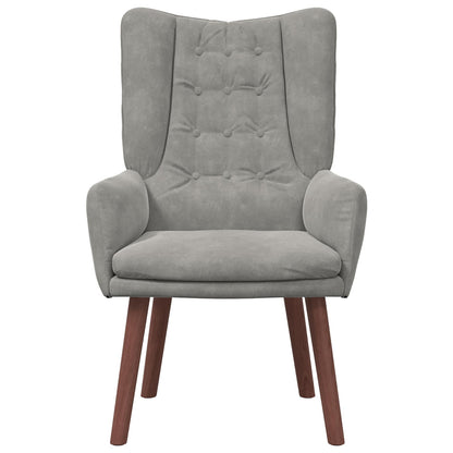 Fauteuil Lichtgrijs 63 x 67 x 94 cm Fluweel