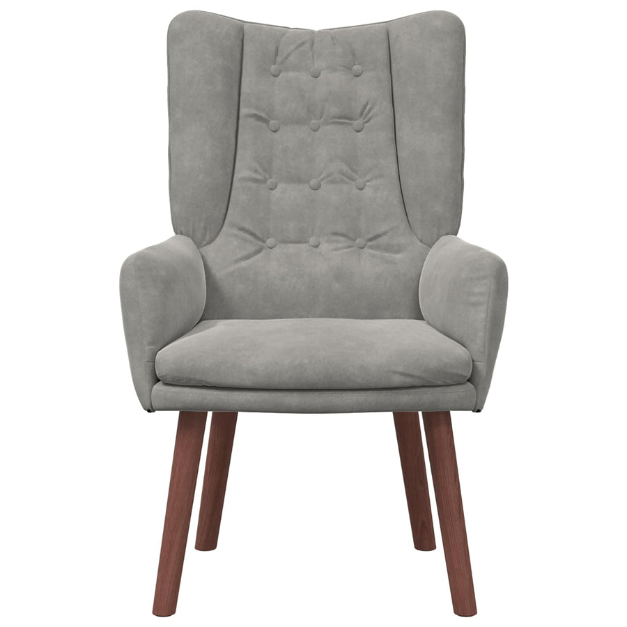 Fauteuil Lichtgrijs 63 x 67 x 94 cm Fluweel
