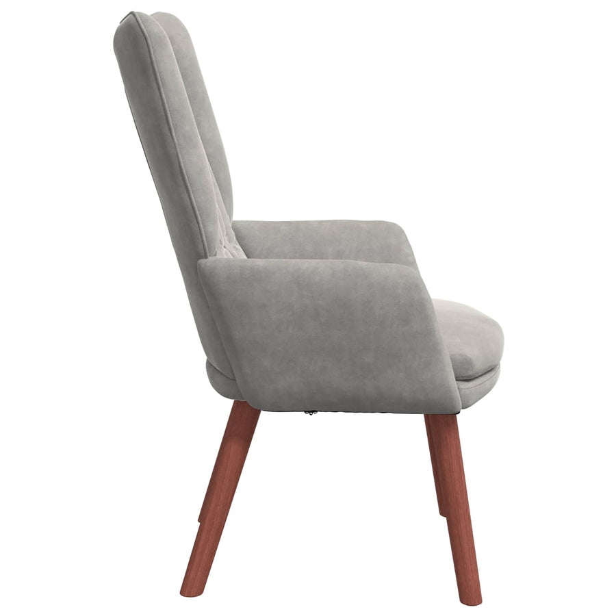 Fauteuil Lichtgrijs 63 x 67 x 94 cm Fluweel