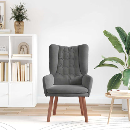 Fauteuil Donkergrijs 63 x 67 x 94 cm Fluweel