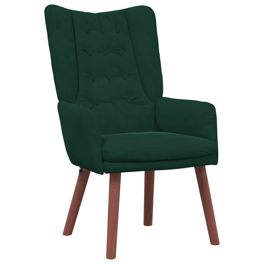 Fauteuil Donkergroen 63 x 67 x 94 cm Fluweel