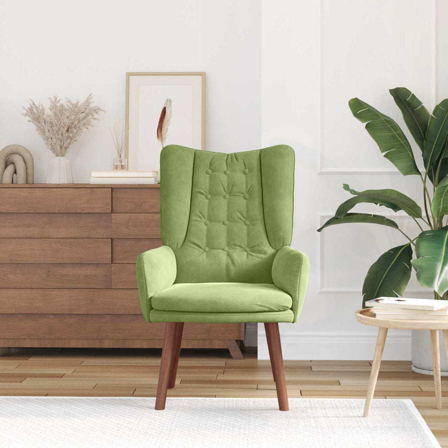 Fauteuil 63 X 67 X 94 Cm Fluweel Lichtgroen
