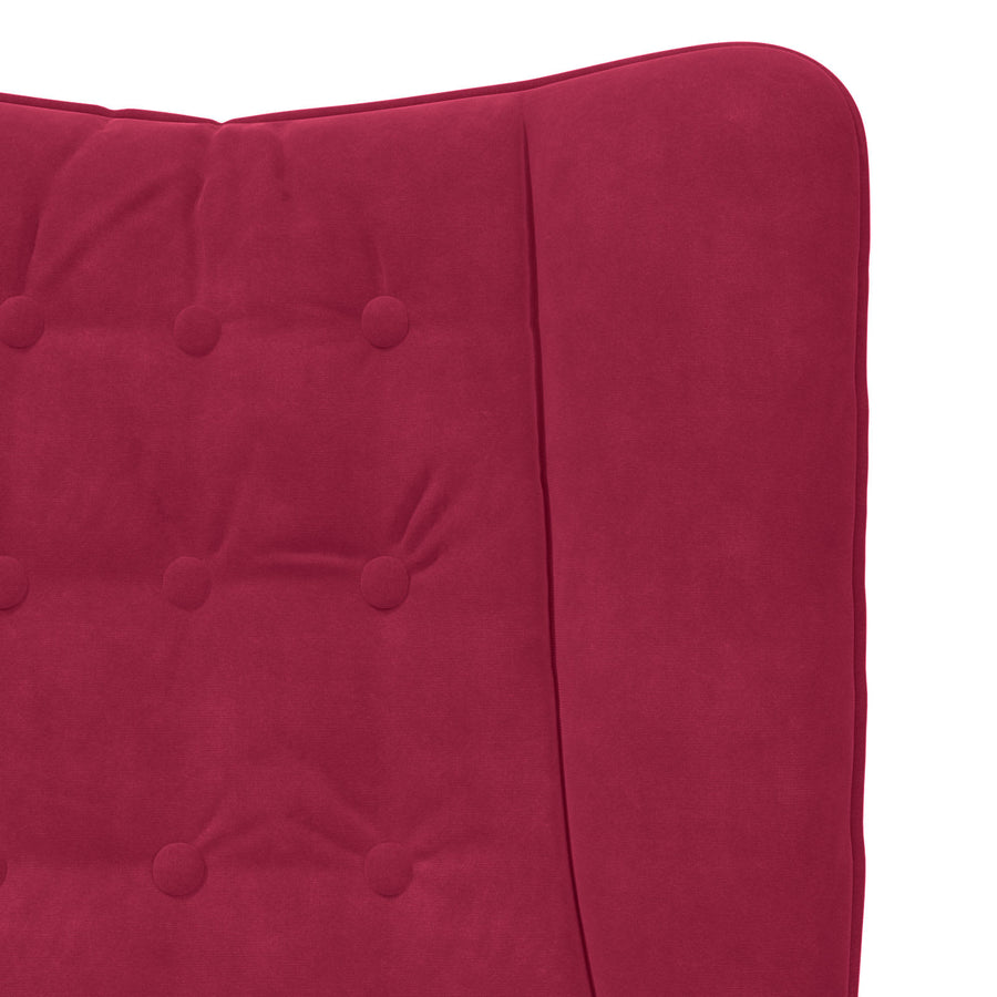 Fauteuil Wijnrood 63 X 67 X 94 Cm Fluweel