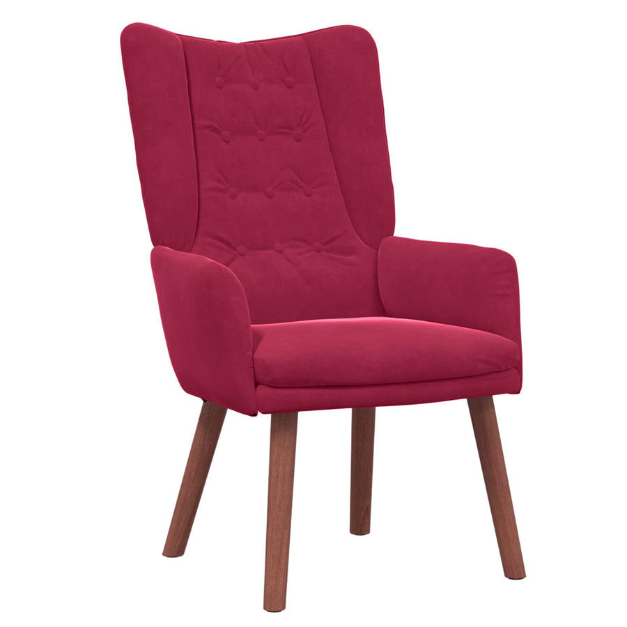 Fauteuil Wijnrood 63 X 67 X 94 Cm Fluweel