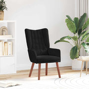 Fauteuil zwart fluweel 63x67x94 cm