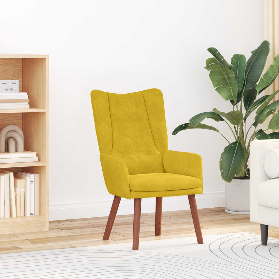 Fauteuil 63 X 67 X 94 Cm Fluweel Geel