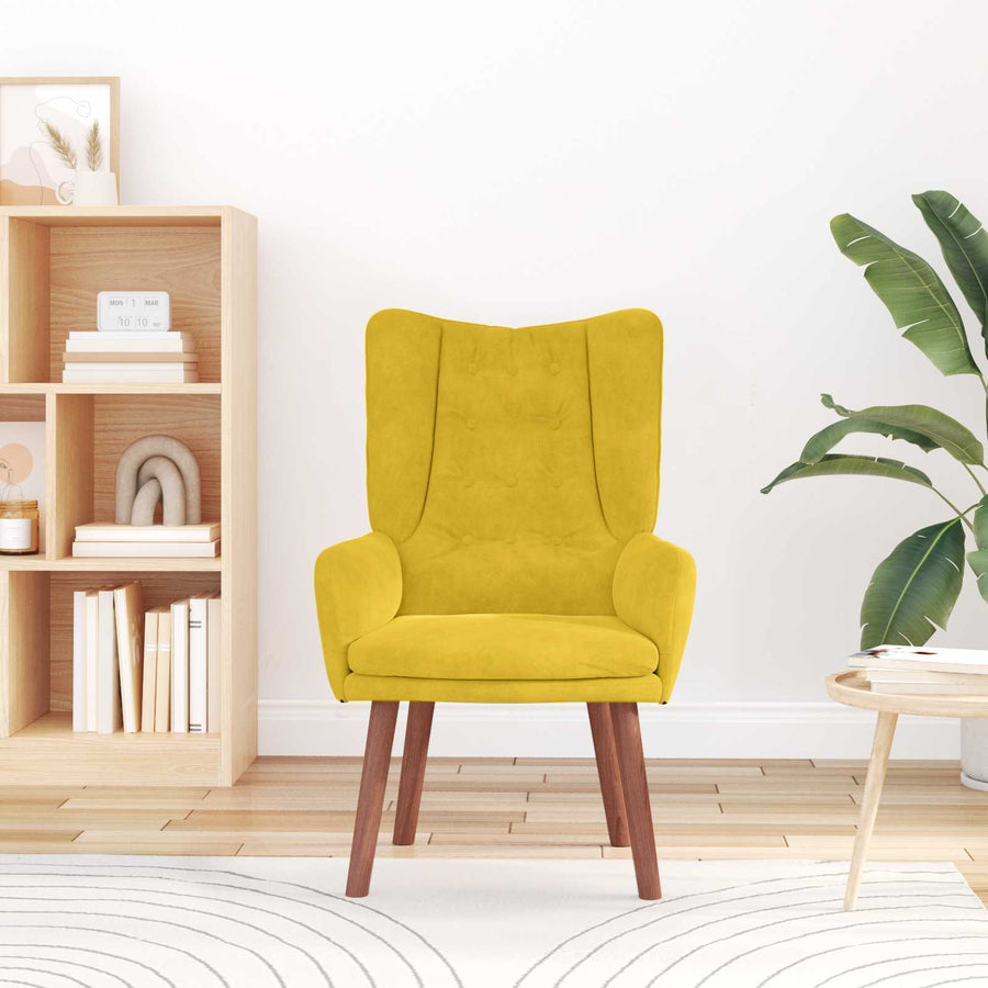 Fauteuil 63 X 67 X 94 Cm Fluweel Geel