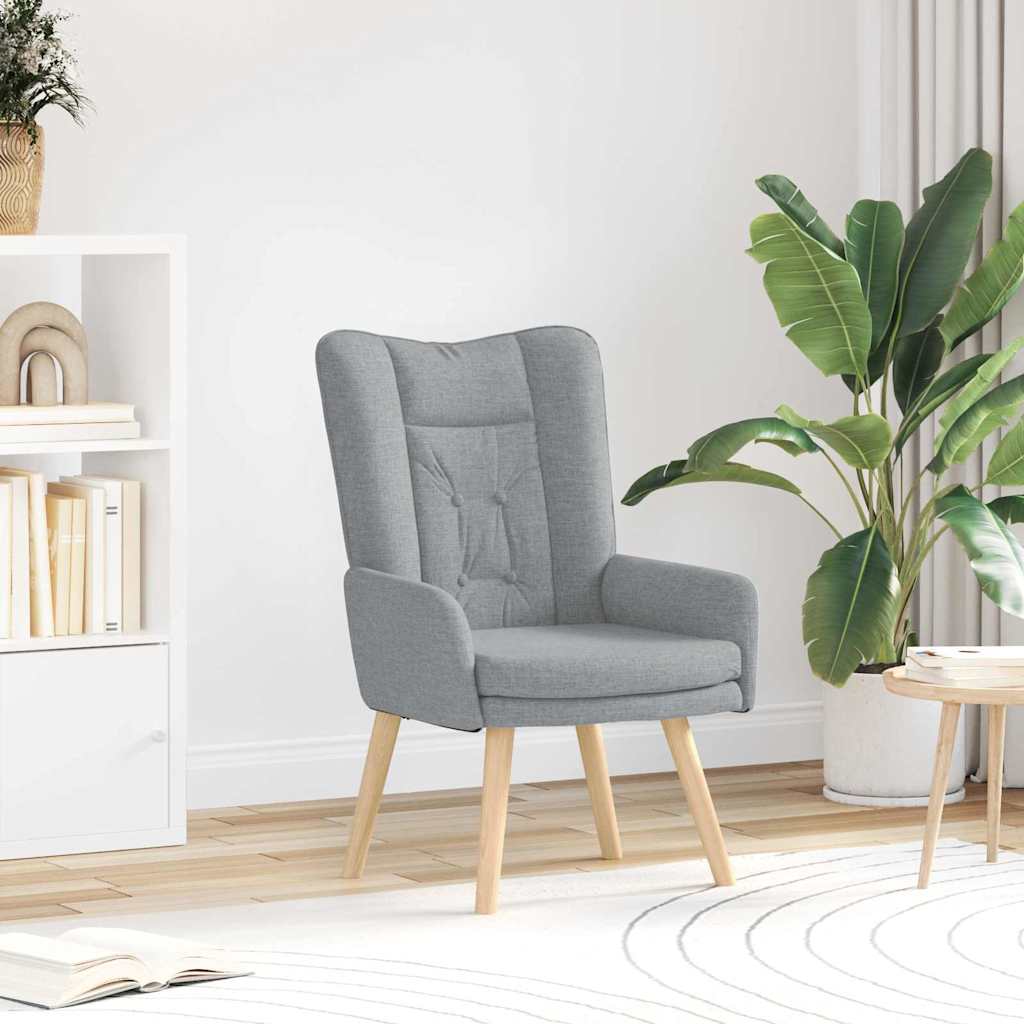 Fauteuil Lichtgrijs 63 x 67 x 94 cm Stof en multiplex