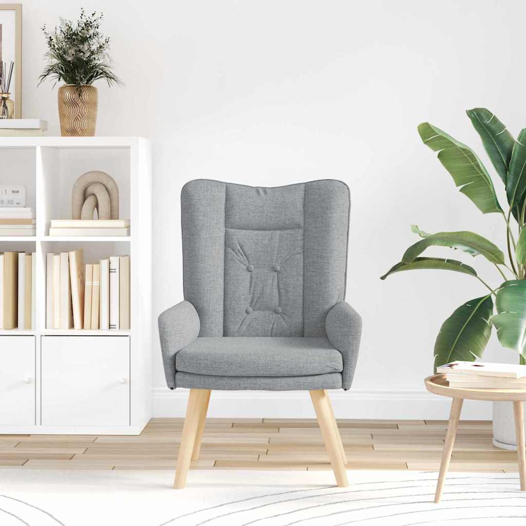 Fauteuil Lichtgrijs 63 x 67 x 94 cm Stof en multiplex