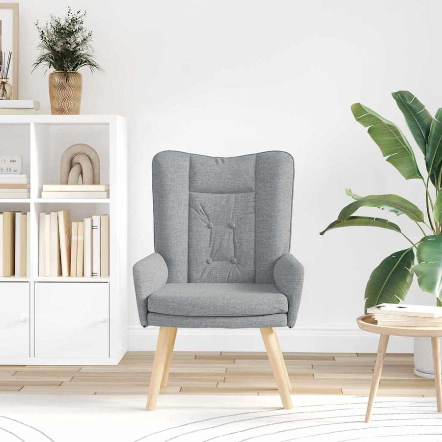 Fauteuil Lichtgrijs 63 x 67 x 94 cm Stof en multiplex