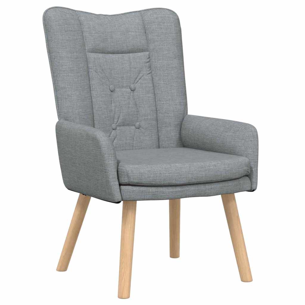 Fauteuil Lichtgrijs 63 x 67 x 94 cm Stof en multiplex