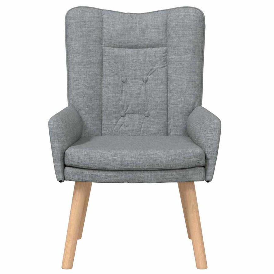 Fauteuil Lichtgrijs 63 x 67 x 94 cm Stof en multiplex