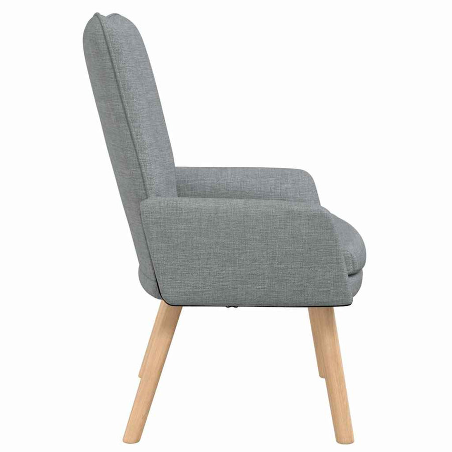 Fauteuil Lichtgrijs 63 x 67 x 94 cm Stof en multiplex