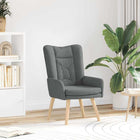 Armchair Dark Grey 63 x 67 x 94 cm Fabric and Plywood