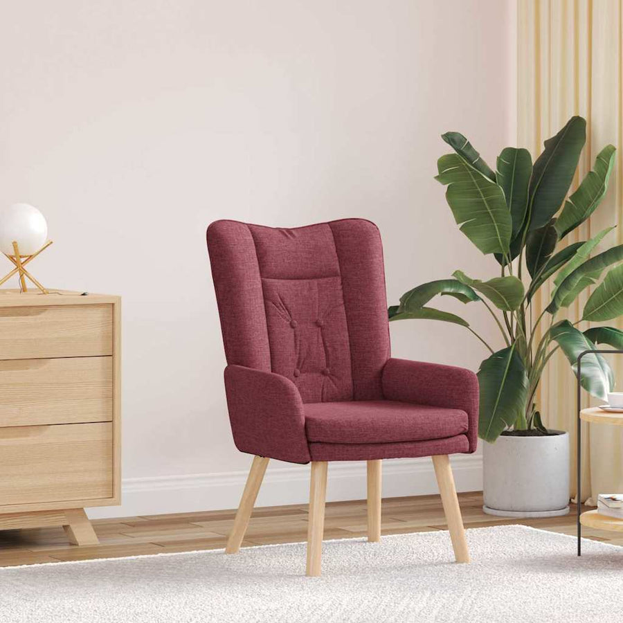 Fauteuil Wijnrood 63 x 67 x 94 cm Stof en multiplex