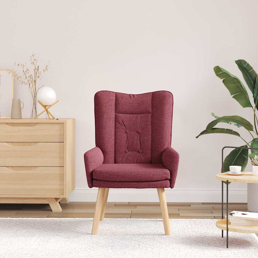 Fauteuil Wijnrood 63 x 67 x 94 cm Stof en multiplex