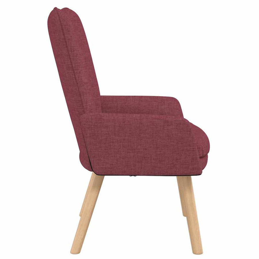 Fauteuil Wijnrood 63 x 67 x 94 cm Stof en multiplex