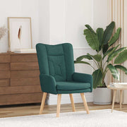 Fauteuil donkergroen 63x67x94 cm stof