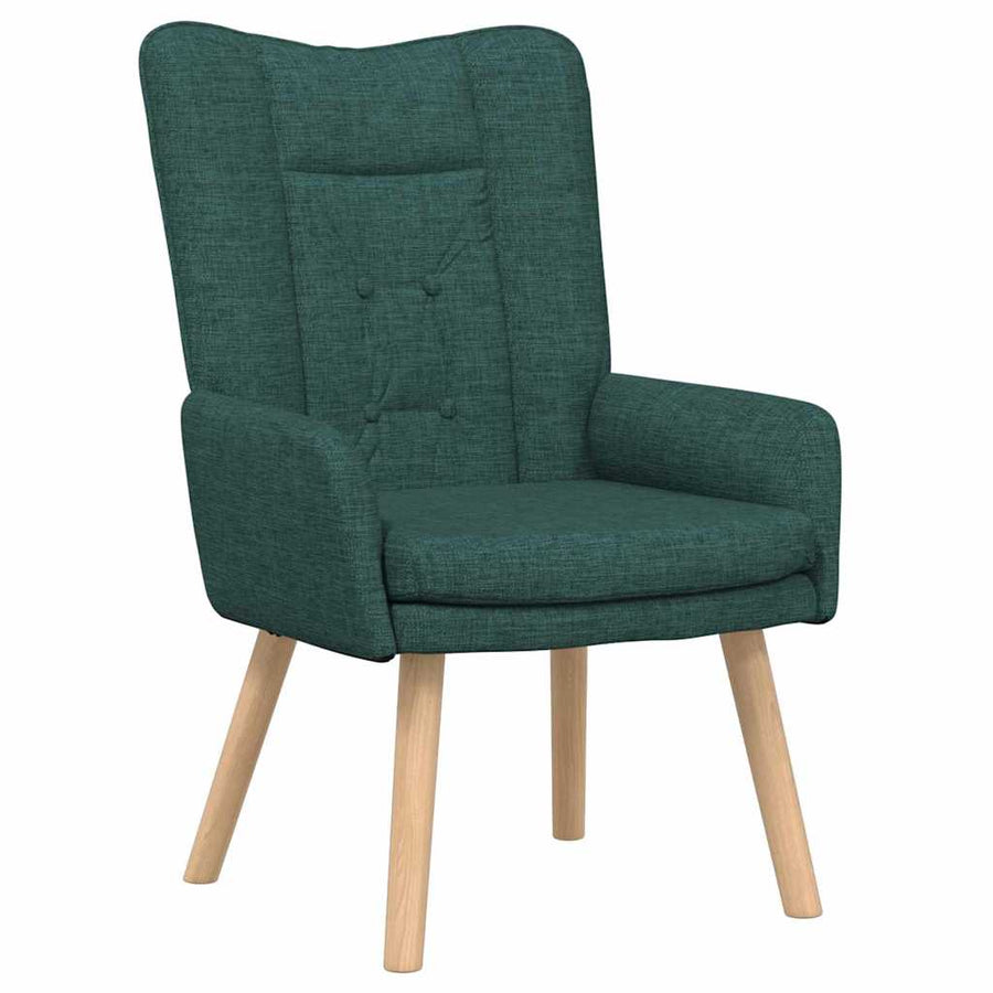 Fauteuil Donkergroen 63 x 67 x 94 cm Stof en multiplex