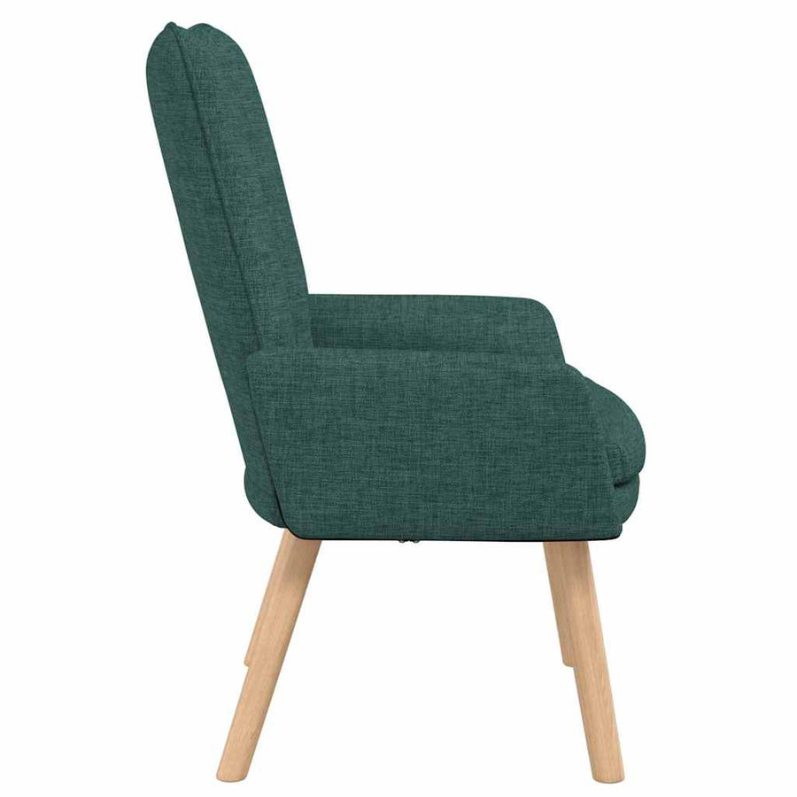 Fauteuil Donkergroen 63 x 67 x 94 cm Stof en multiplex