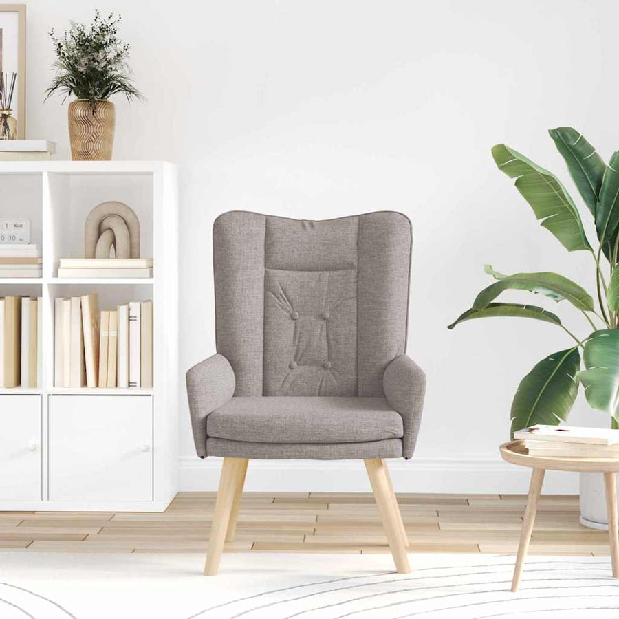 Fauteuil Taupe 63 x 67 x 94 cm Stof en multiplex