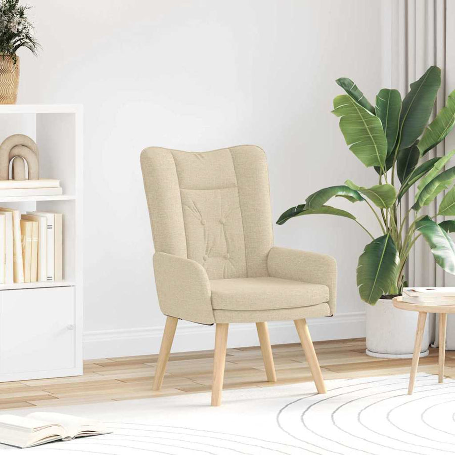 Fauteuil Crème 63 x 67 x 94 cm Stof en multiplex