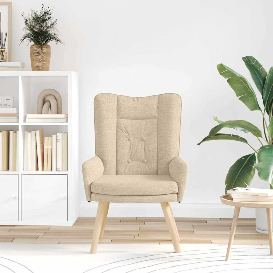 Fauteuil Crème 63 x 67 x 94 cm Stof en multiplex
