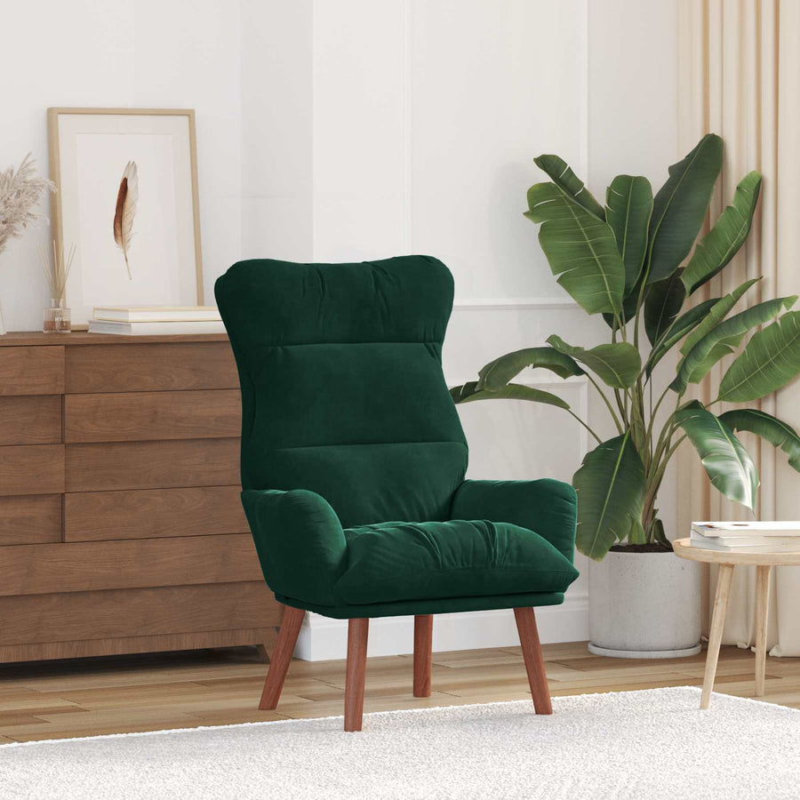Fauteuil Donkergroen 69 x 74 x 93 cm Fluweel