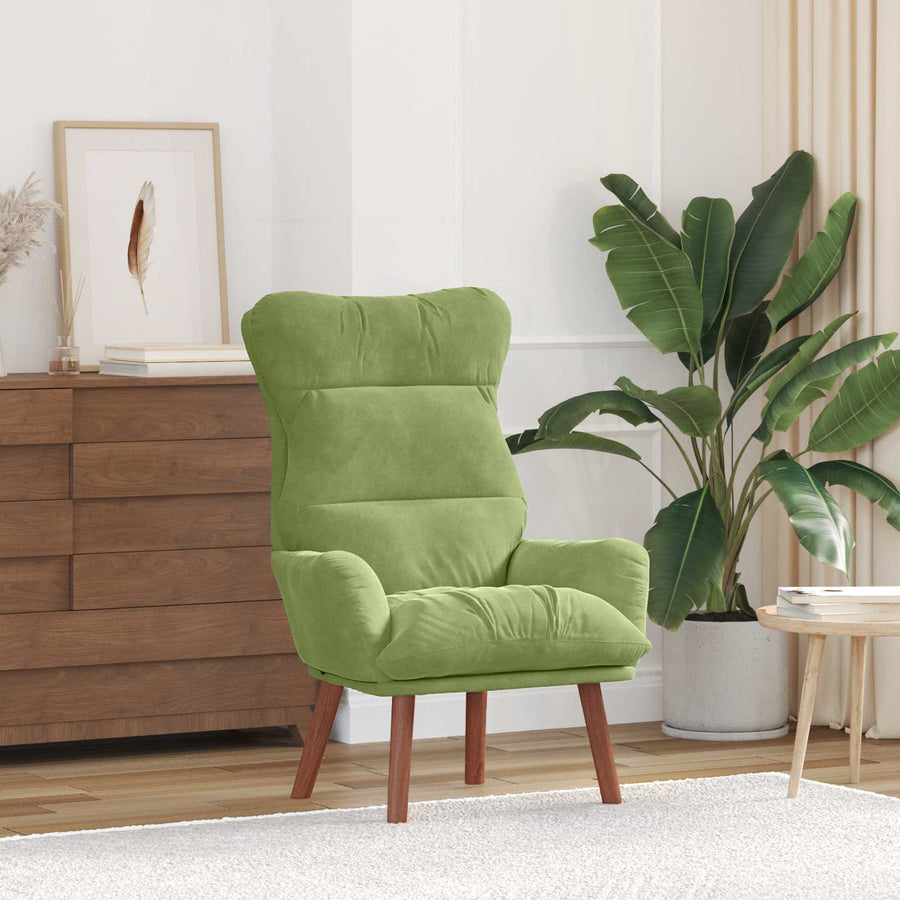 Fauteuil Lichtgroen 69 x 74 x 93 cm Fluweel
