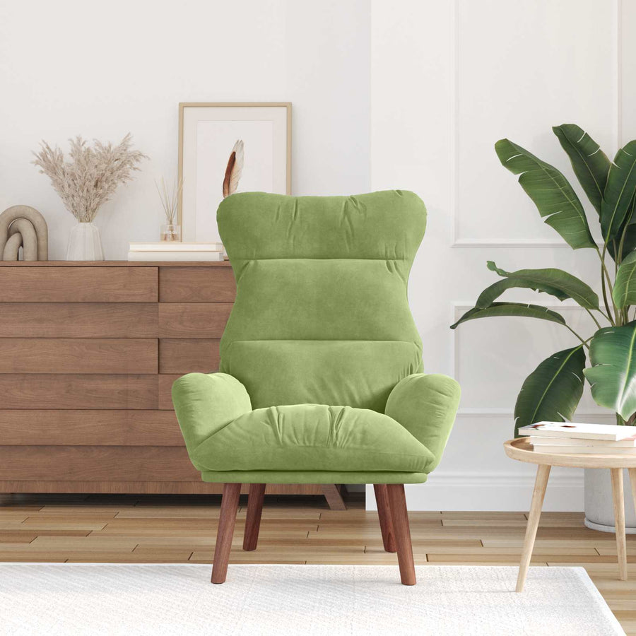 Fauteuil Lichtgroen 69 x 74 x 93 cm Fluweel
