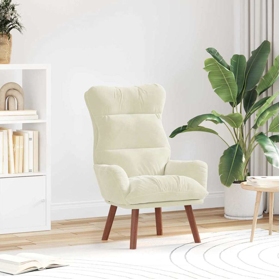 Fauteuil Crème 69 x 74 x 93 cm Fluweel