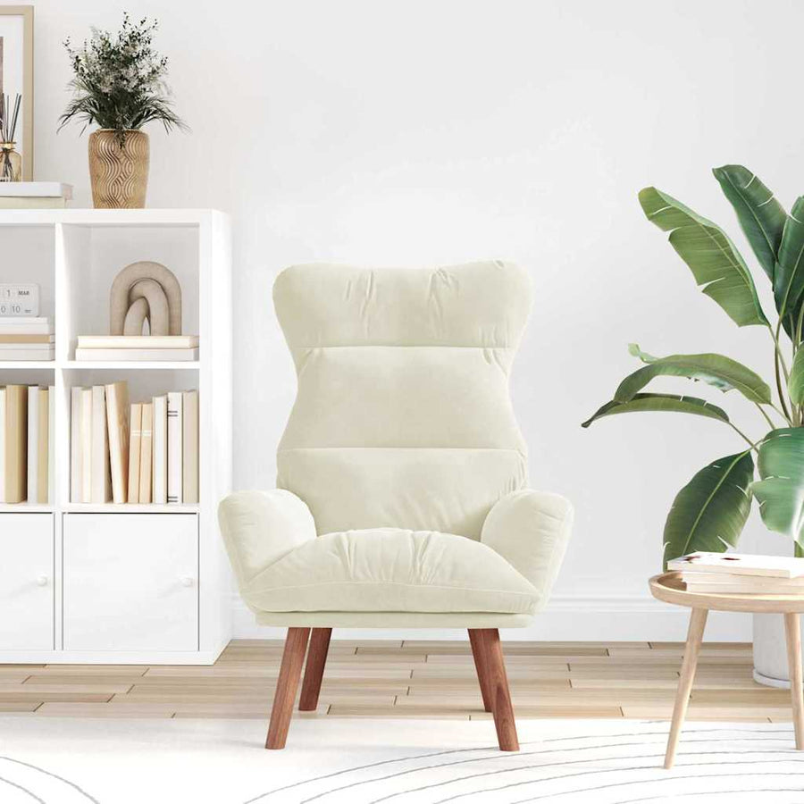 Fauteuil Crème 69 x 74 x 93 cm Fluweel