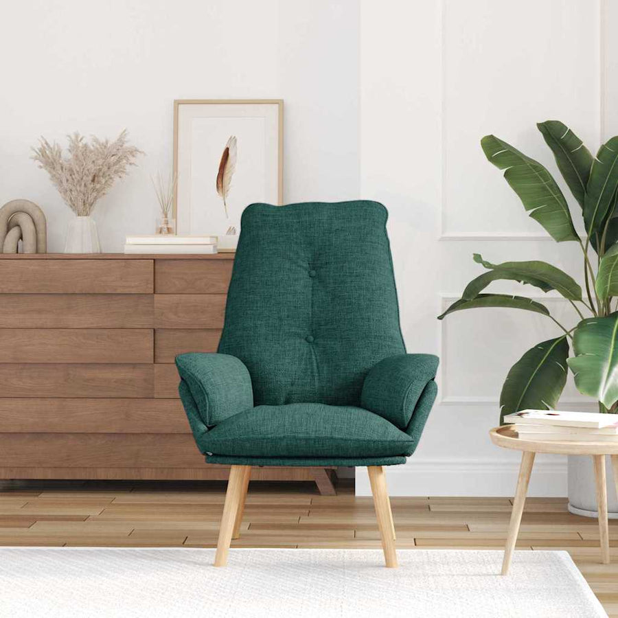 Fauteuil Donkergroen 69 x 74 x 93 cm Stof en multiplex
