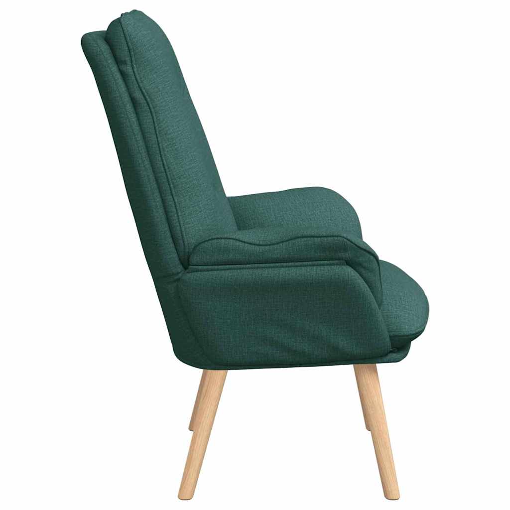 Fauteuil Donkergroen 69 x 74 x 93 cm Stof en multiplex