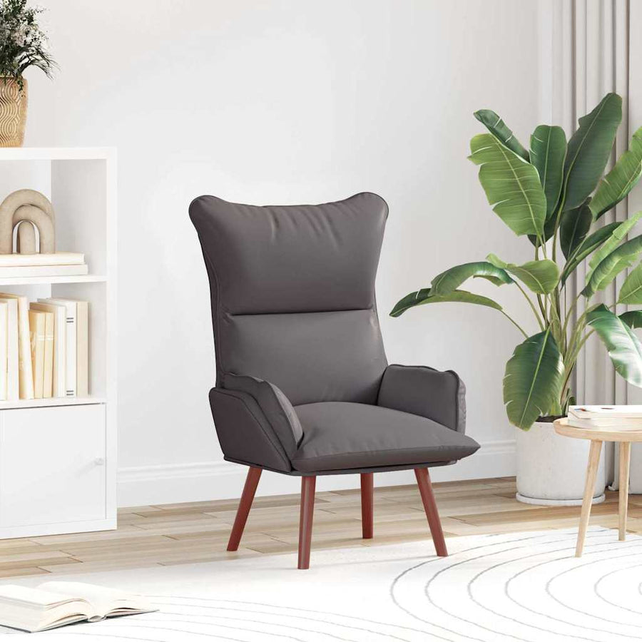 Fauteuil 69 X 74 X 93 Cm Kunstleer Grijs