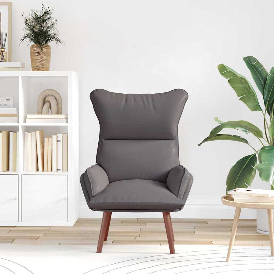 Fauteuil 69 X 74 X 93 Cm Kunstleer Grijs