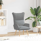 Fauteuil lichtgrijs 69x74x93 cm stof multiplex