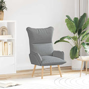 Fauteuil lichtgrijs 69x74x93 cm stof multiplex