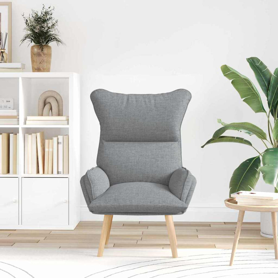 Fauteuil Lichtgrijs 69 x 74 x 93 cm Stof en multiplex