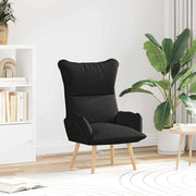 Fauteuil zwart 69x74x93 cm stof multiplex