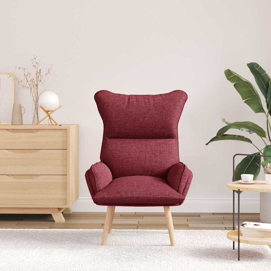 Fauteuil Wijnrood 69 x 74 x 93 cm Stof en multiplex