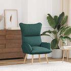 Fauteuil donkergroen 69x74x93 cm stof multiplex