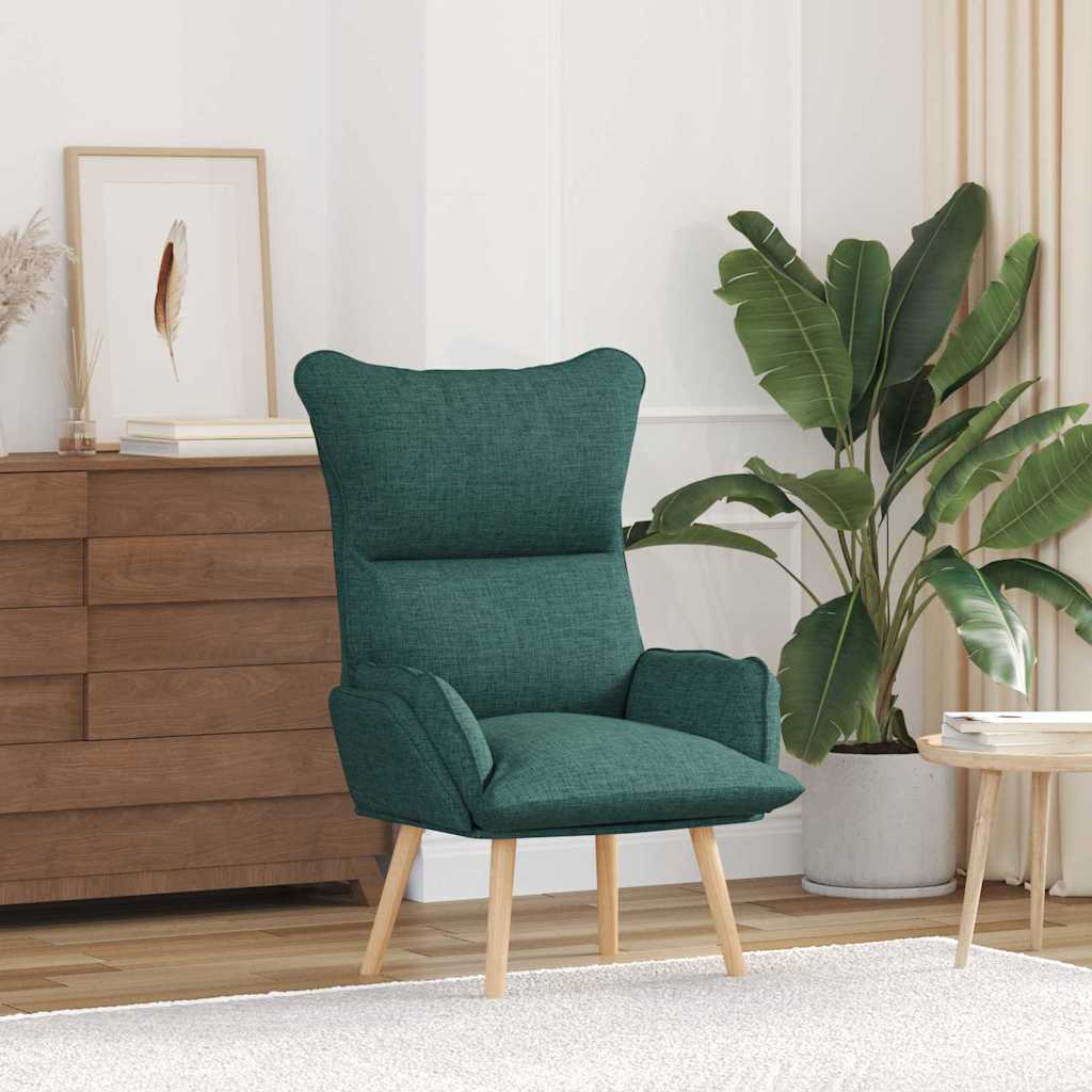 Fauteuil Donkergroen 69 x 74 x 93 cm Stof en multiplex