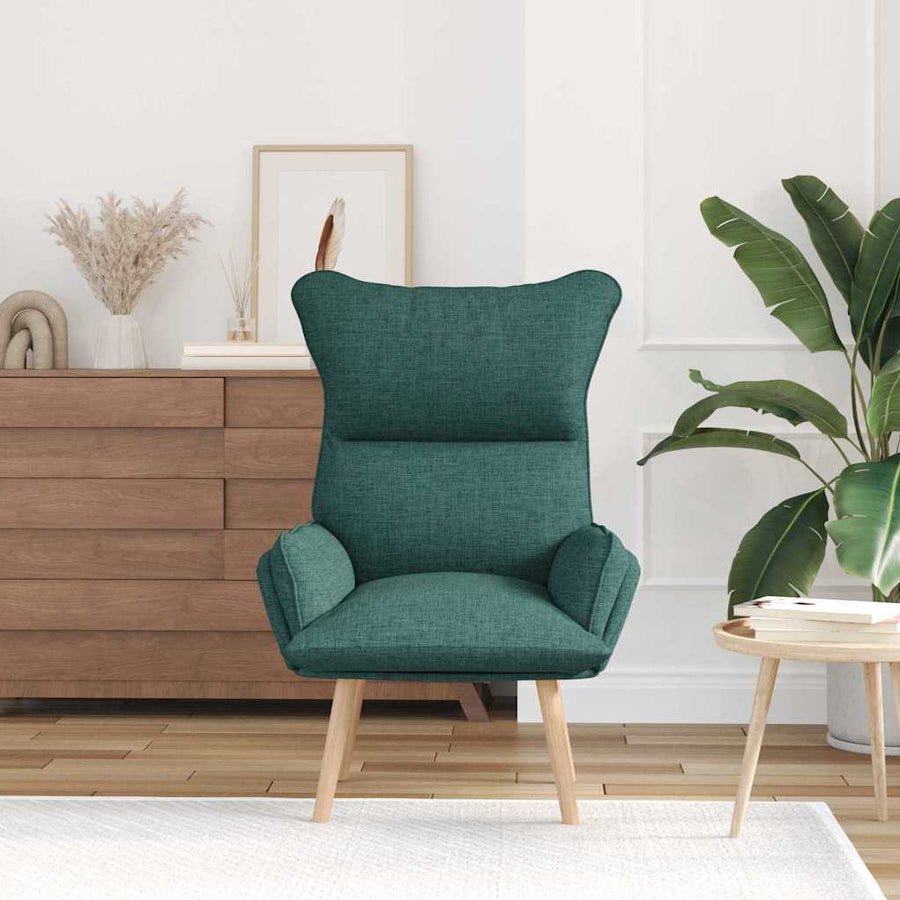 Fauteuil Donkergroen 69 x 74 x 93 cm Stof en multiplex