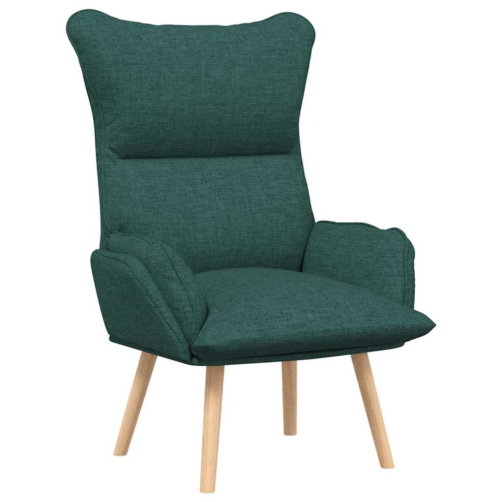 Fauteuil Donkergroen 69 x 74 x 93 cm Stof en multiplex