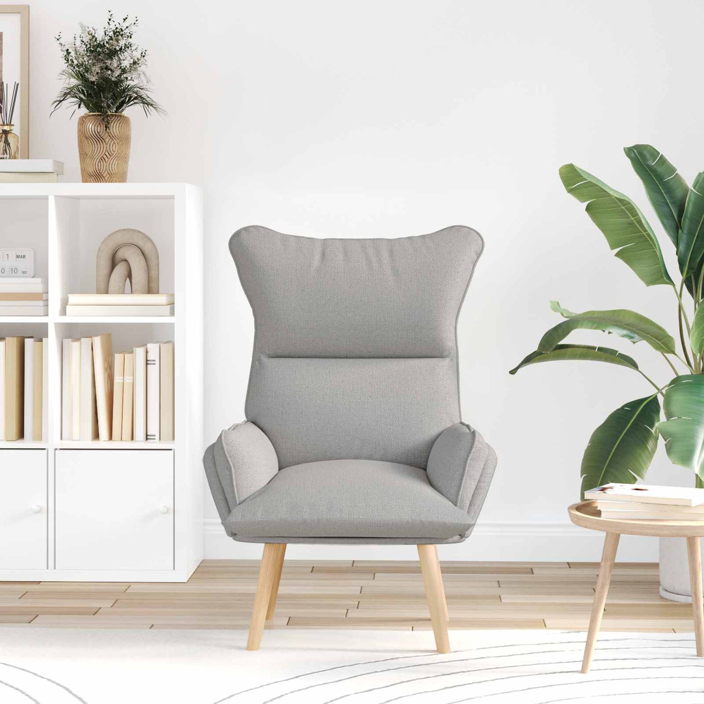 Fauteuil Wolkengrijs 69 x 74 x 93 cm Stof en multiplex