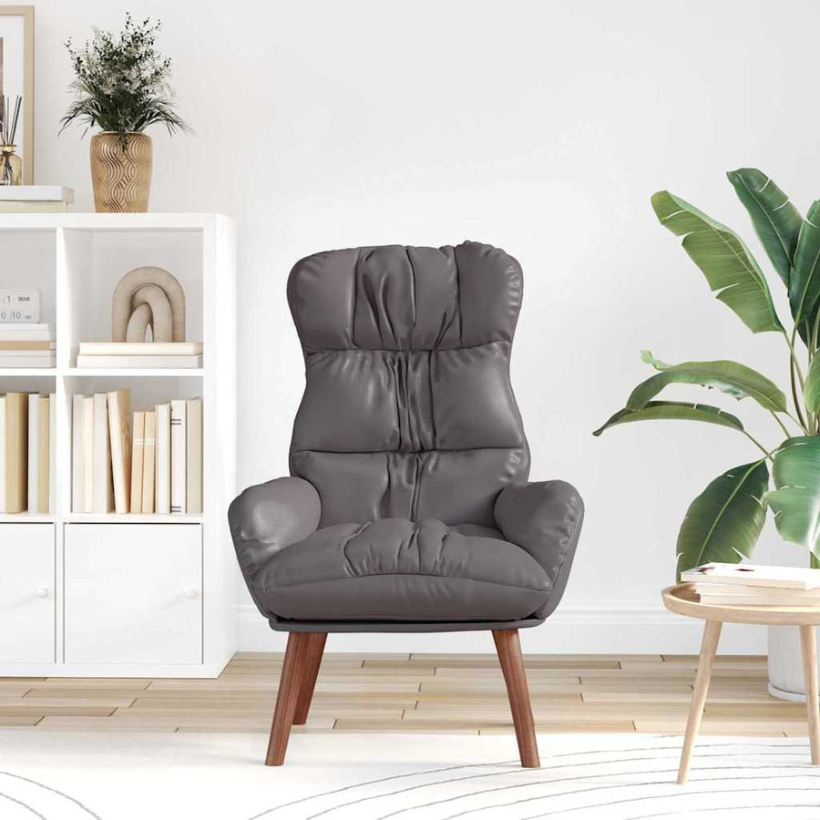 Fauteuil Grijs 69 x 74 x 93 cm Kunstleer