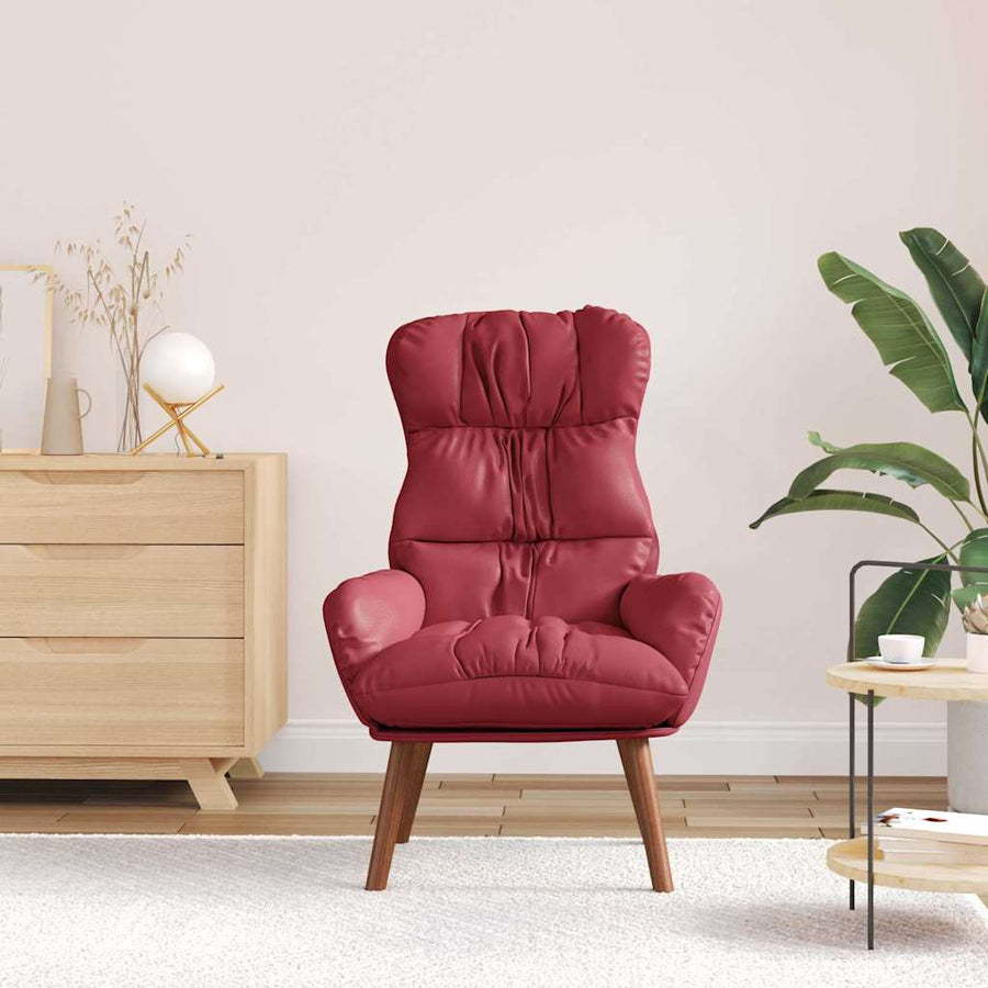 Fauteuil Wijnrood 69 x 74 x 93 cm Kunstleer