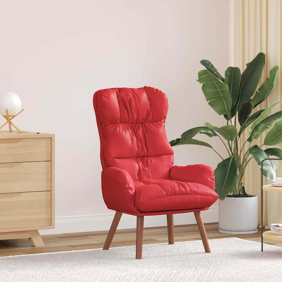 Fauteuil 69 X 74 X 93 Cm Kunstleer Rood
